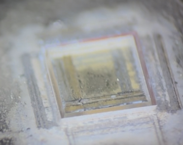 A diced sapphire die